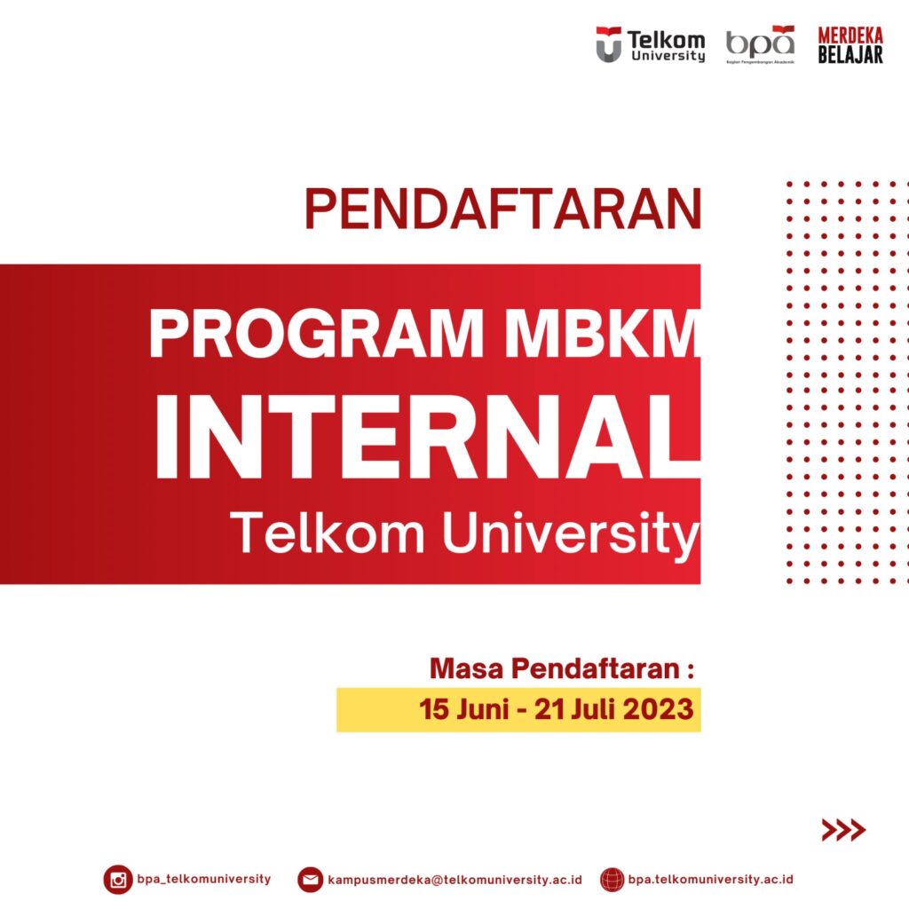 poster pendaftaran mbkm internal telkom university